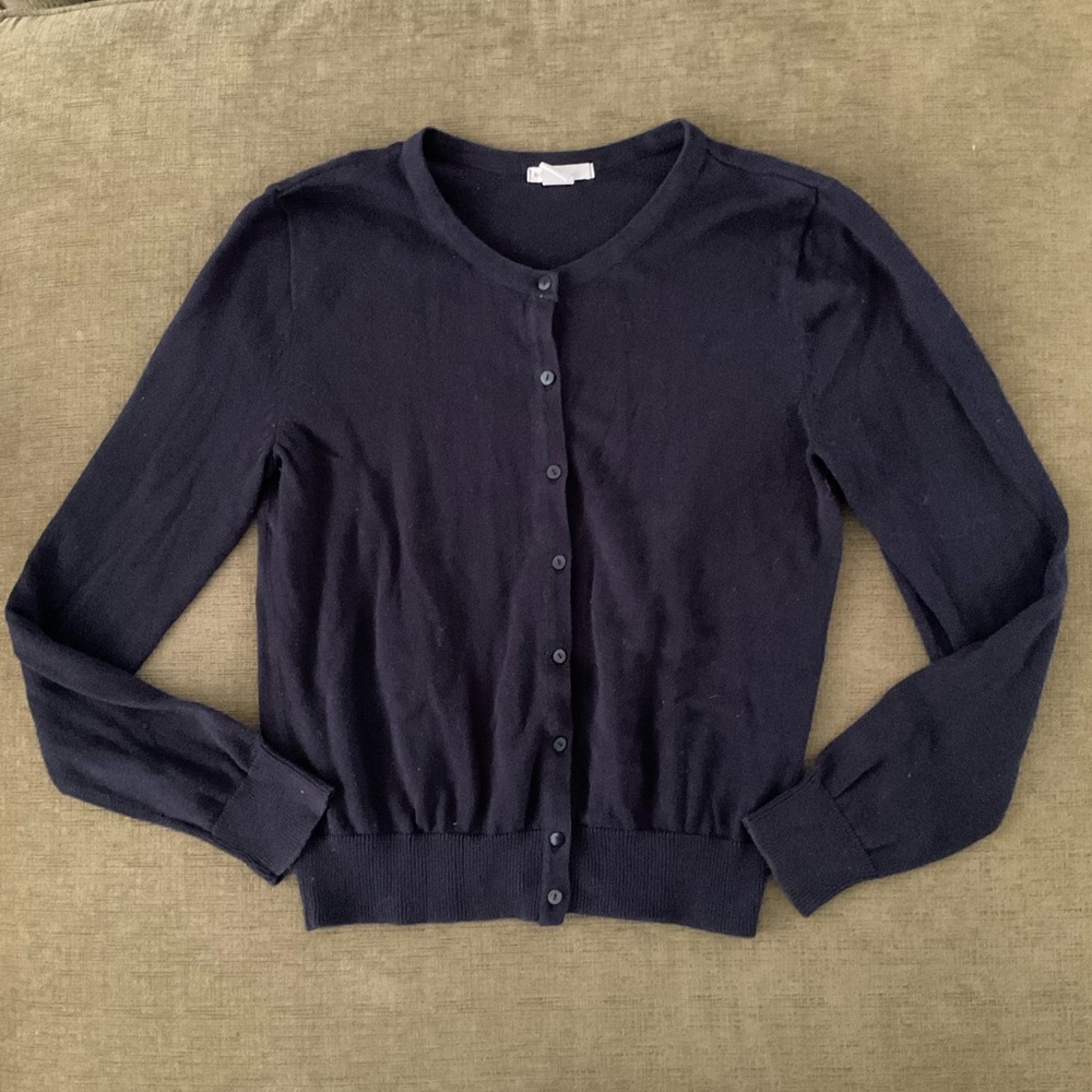♡ Classic Navy Blue Women's Button Up Cardigan ♡